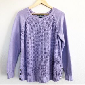 Karen Scott Lavender Purple Knit Sweater Sz PL